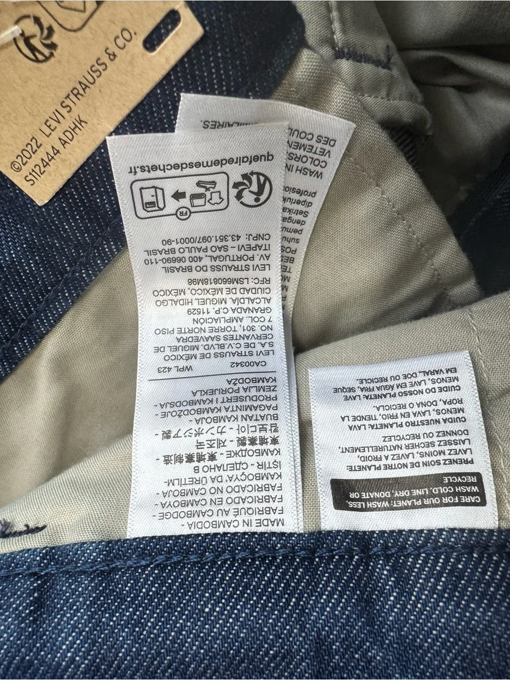 Levi's XX Chino Relaxed Straight Leg Fit Men's 100% Cotton Dark Blue Jeans 34x34